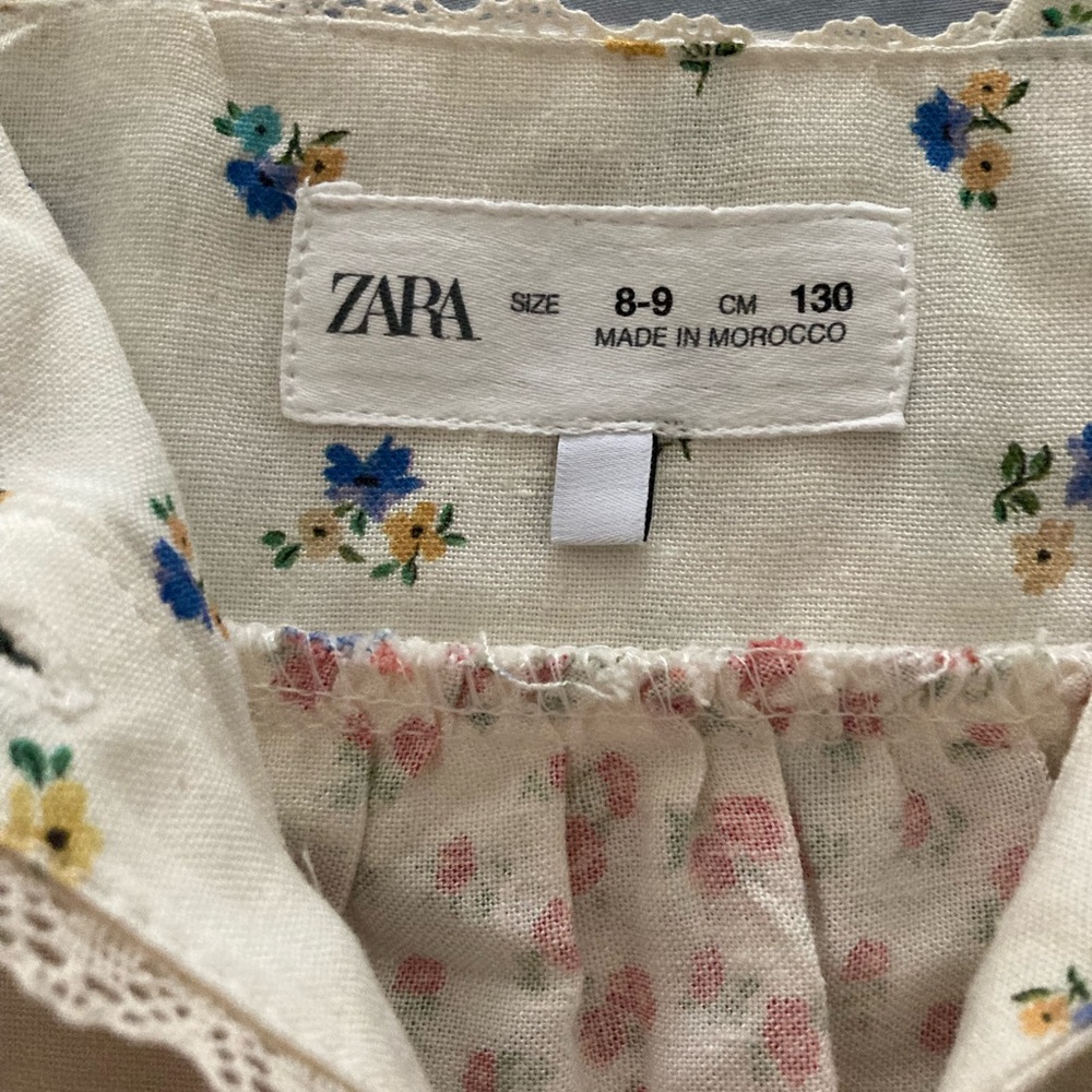 Zara Kids contrasting florals spring dress - Picture 4 of 6
